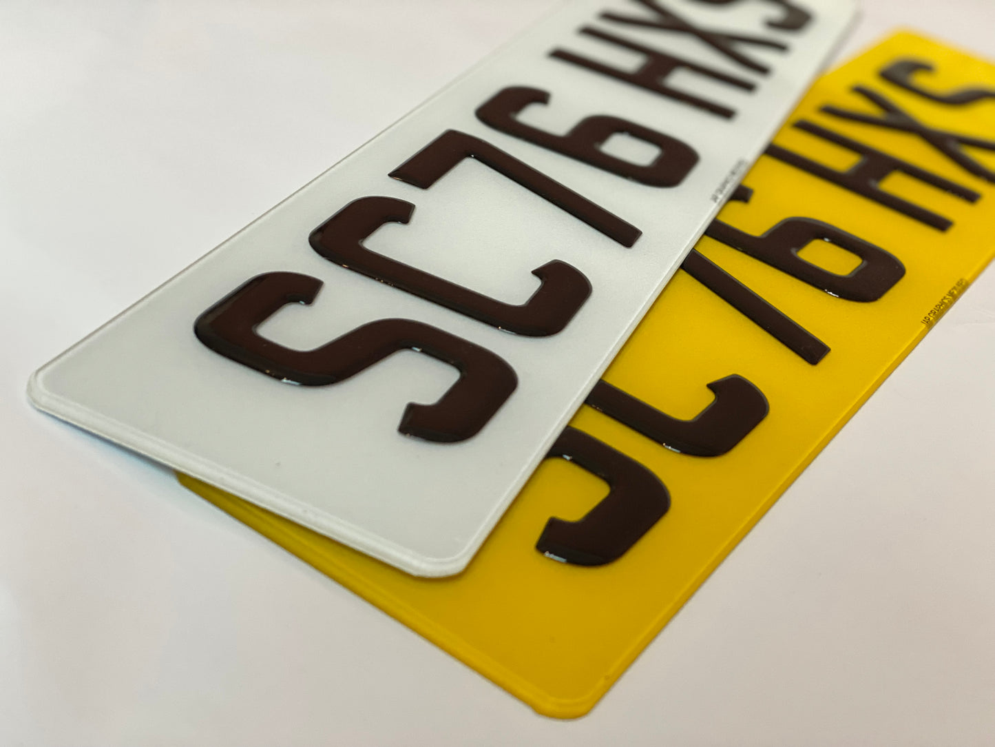 Standard gel number plates