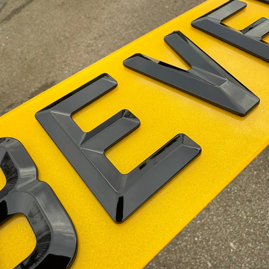 Retro hex plates 5 6 7 digit short